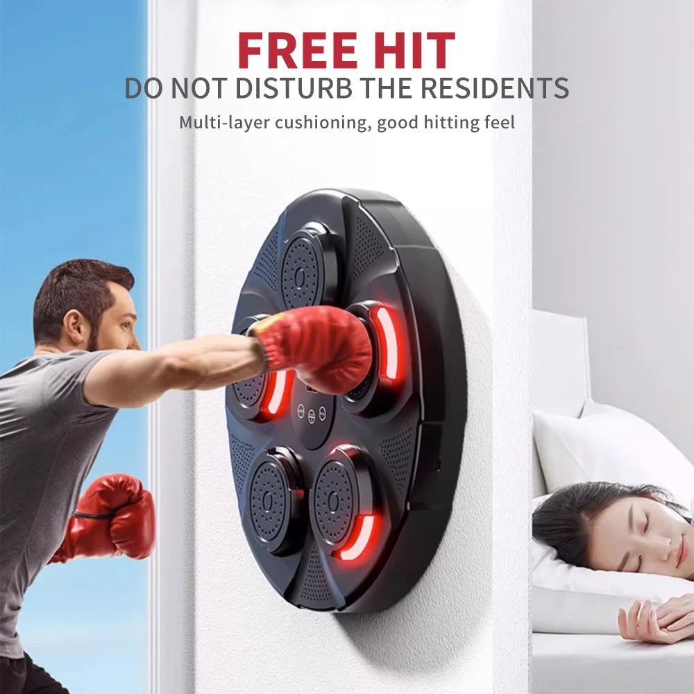 TheFormX™ Interactive Music Boxing Trainer | Wall-Mounted Reflex & Fitness Machine with Gloves