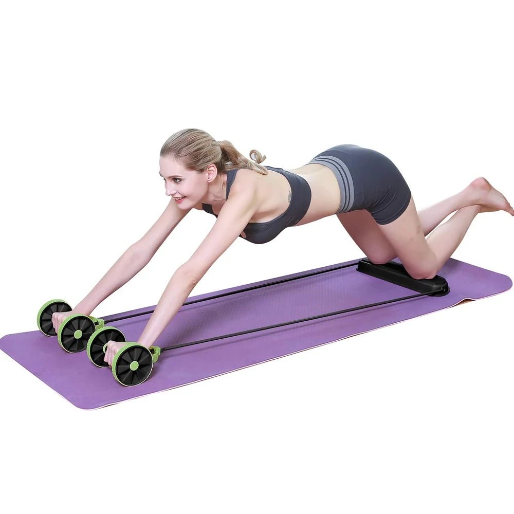 Ab Roller Core Trainer with Resistance Bands & Knee Pad | TheFormX™ - TheFormX