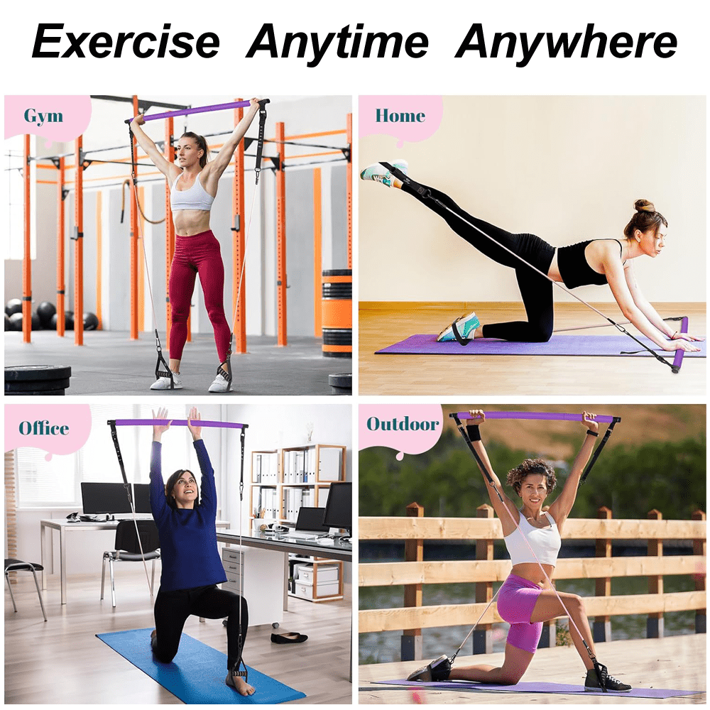 Portable Pilates Bar Kit with Adjustable Resistance Bands | TheFormX™ - TheFormX