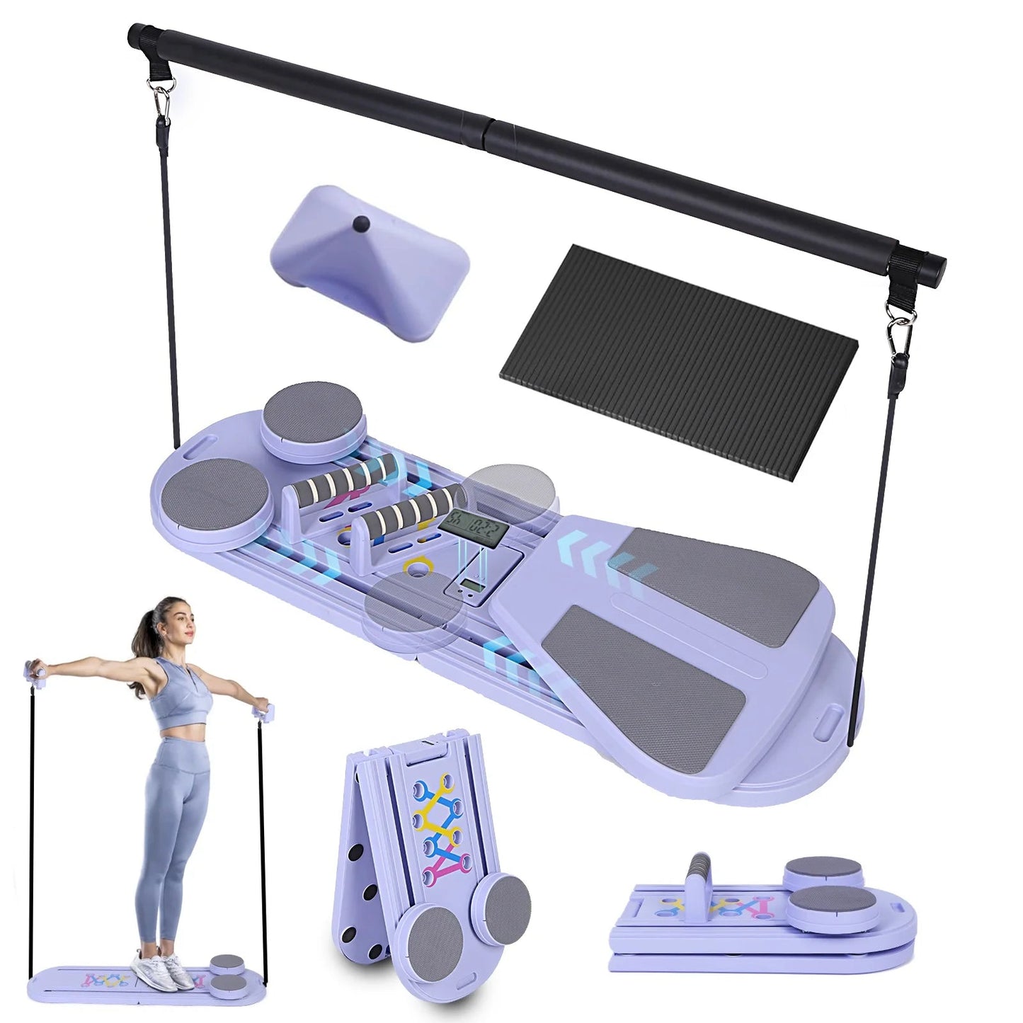 15 - in - 1 Foldable Pilates Reformer Board – Full Body Workout | TheFormX™ - TheFormX