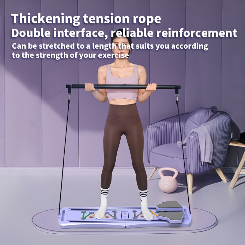 TheFormX 8-in-1 Home Gym Fitness Board with Resistance Bands, Balance Bar & Core Trainer