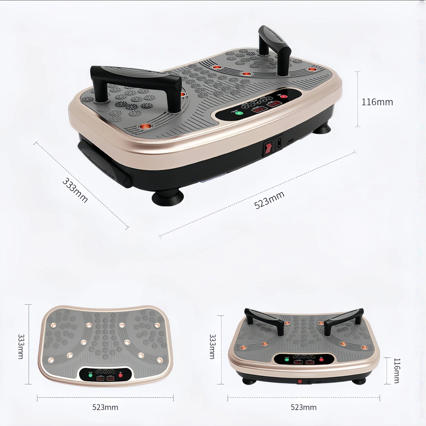 99 - Speed Full Body Vibration Plate Exercise Machine with Removable Handles | TheFormX™ - TheFormX