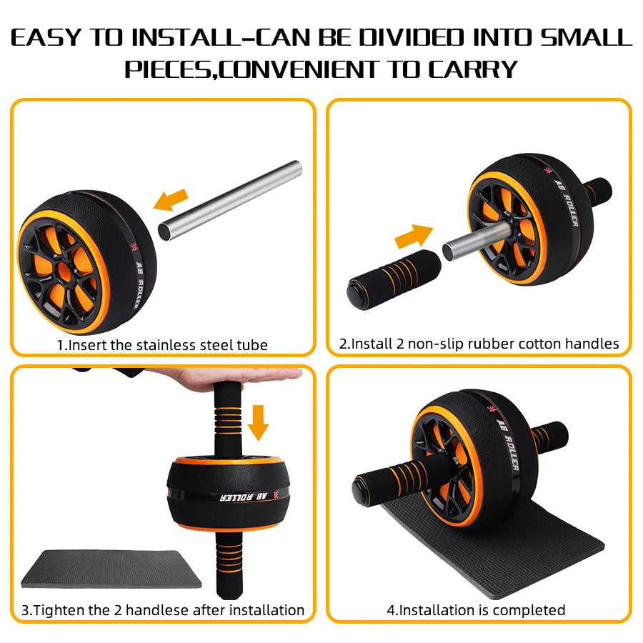 Ab Roller Wheel Kit with Resistance Bands & Knee Mat | TheFormX™
