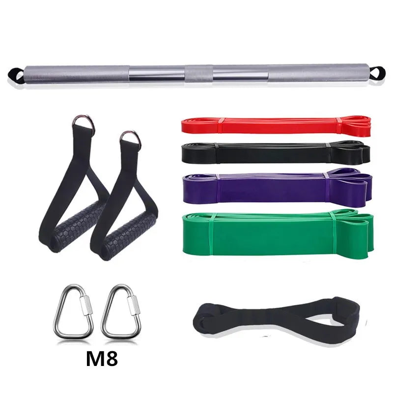 Full-Body Resistance Band Set with Metal Bar | TheFormX™