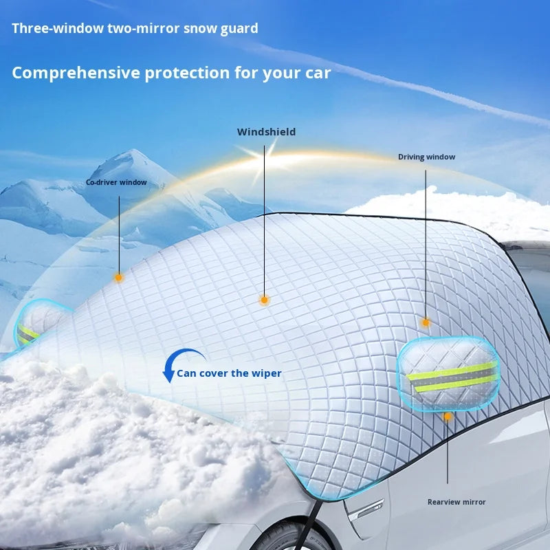 Car Sunshade Anti-Frost Cover for Front Windshield and Side Windows Winter Exterior Exterior Cover Sunshade Front Snow Shield