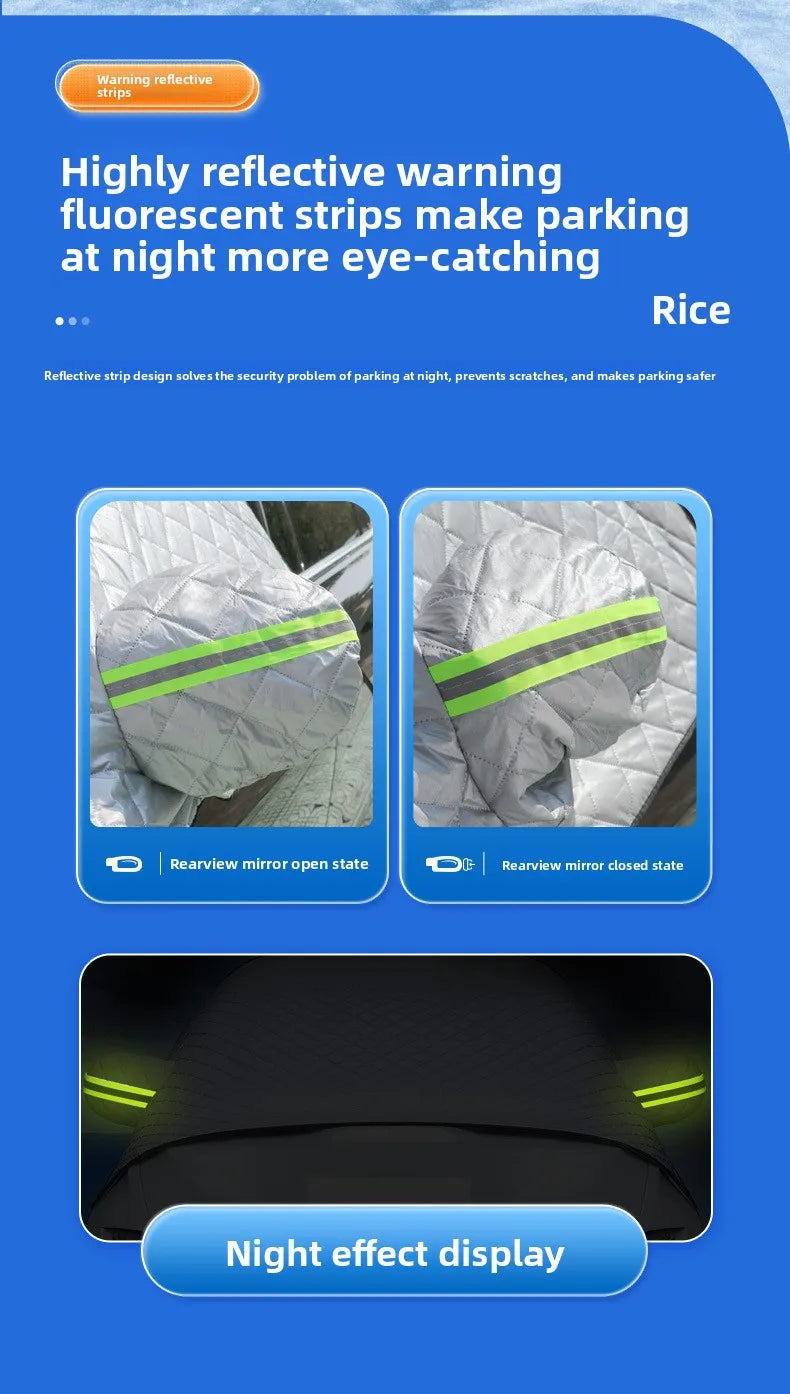 Car Sunshade Anti-Frost Cover for Front Windshield and Side Windows Winter Exterior Exterior Cover Sunshade Front Snow Shield