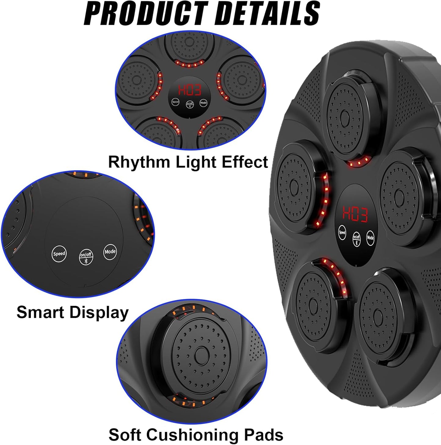 TheFormX™ Interactive Music Boxing Trainer | Wall-Mounted Reflex & Fitness Machine with Gloves