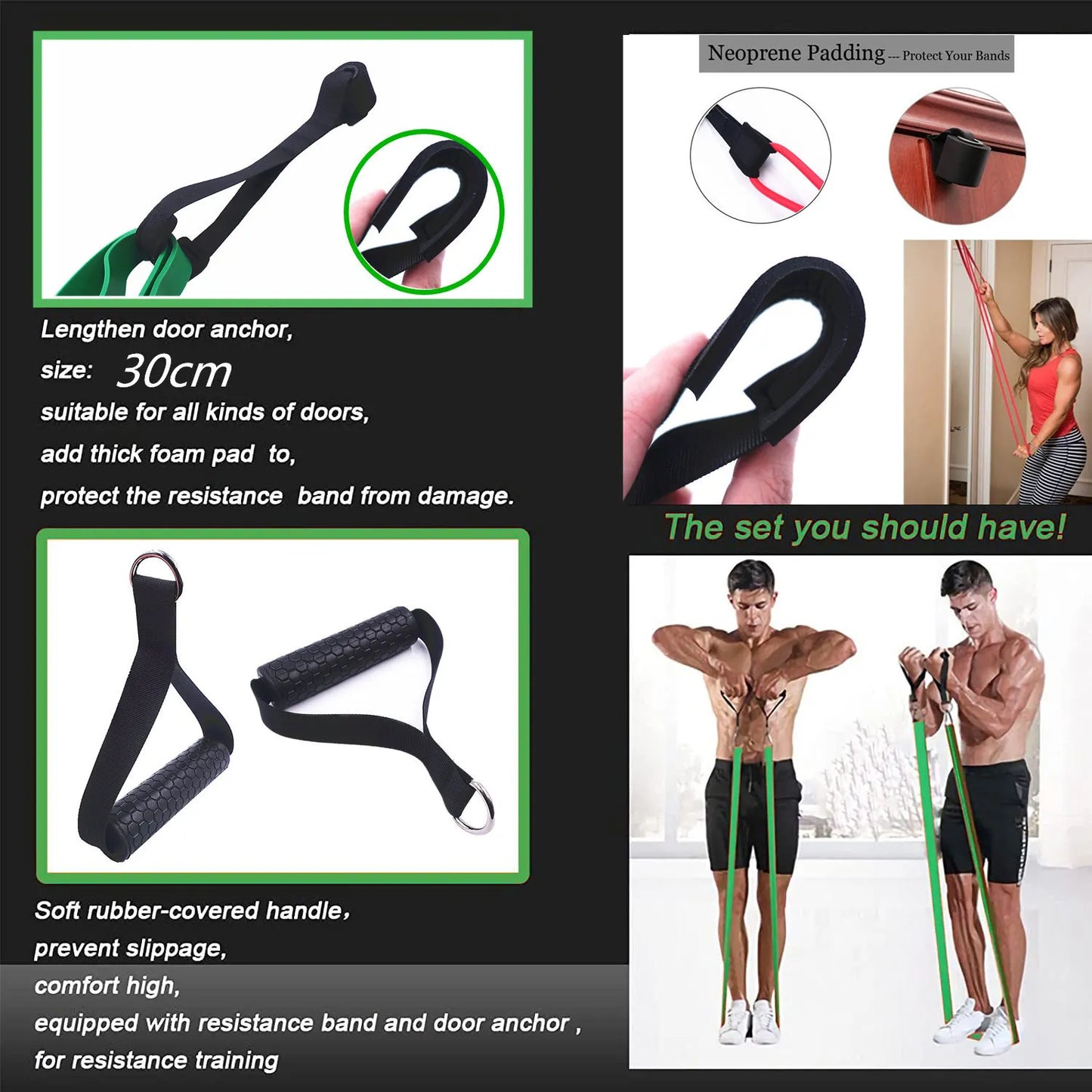 Full-Body Resistance Band Set with Metal Bar | TheFormX™