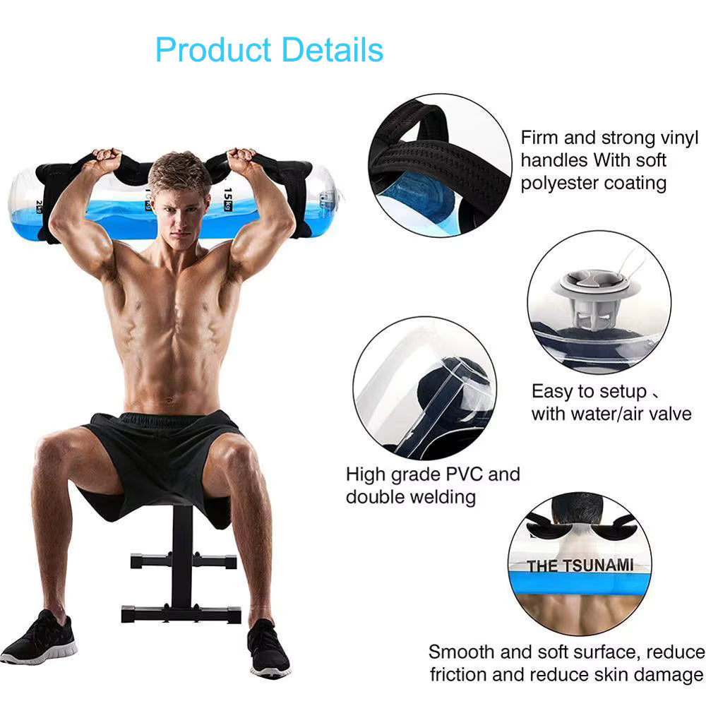 TheFormX™ Transparent Water Dumbbell – Adjustable Weight Training Bag