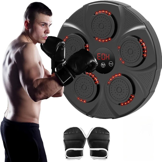 TheFormX™ Interactive Music Boxing Trainer | Wall-Mounted Reflex & Fitness Machine with Gloves