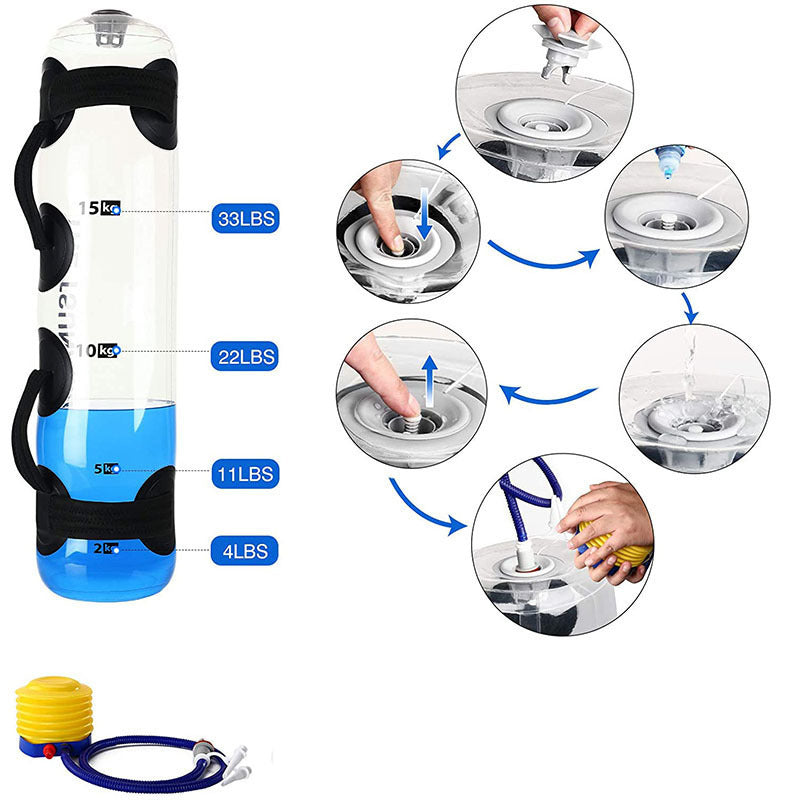 Transparent Water Dumbbell – Adjustable Weight Training Bag | TheFormX™