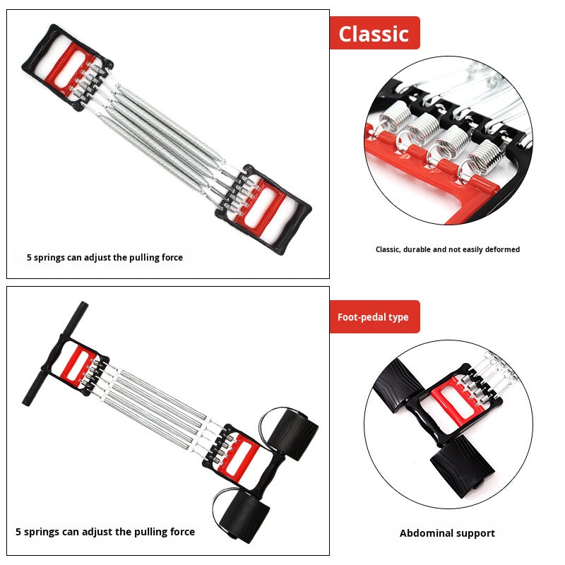 Heavy-Duty Adjustable Chest Expander – Dual & Triple Spring Resistance Bands | TheFormX™