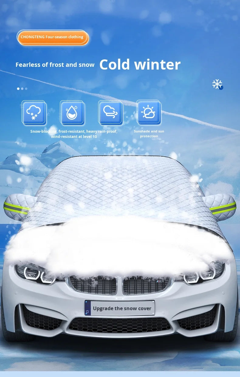 Car Sunshade Anti-Frost Cover for Front Windshield and Side Windows Winter Exterior Exterior Cover Sunshade Front Snow Shield