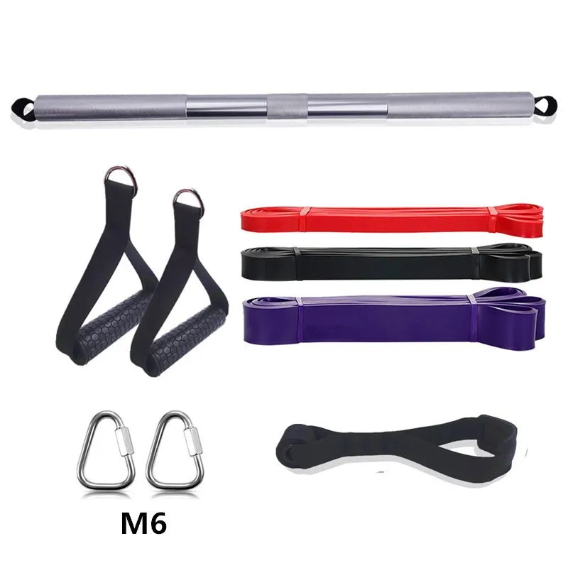 Full-Body Resistance Band Set with Metal Bar | TheFormX™