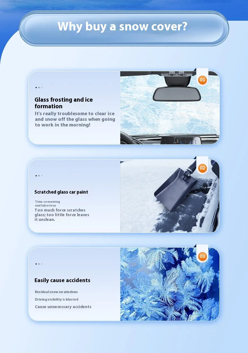 Car Sunshade Anti-Frost Cover for Front Windshield and Side Windows Winter Exterior Exterior Cover Sunshade Front Snow Shield