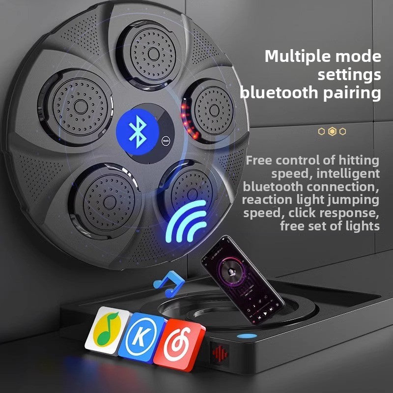 TheFormX™ Interactive Music Boxing Trainer | Wall-Mounted Reflex & Fitness Machine with Gloves