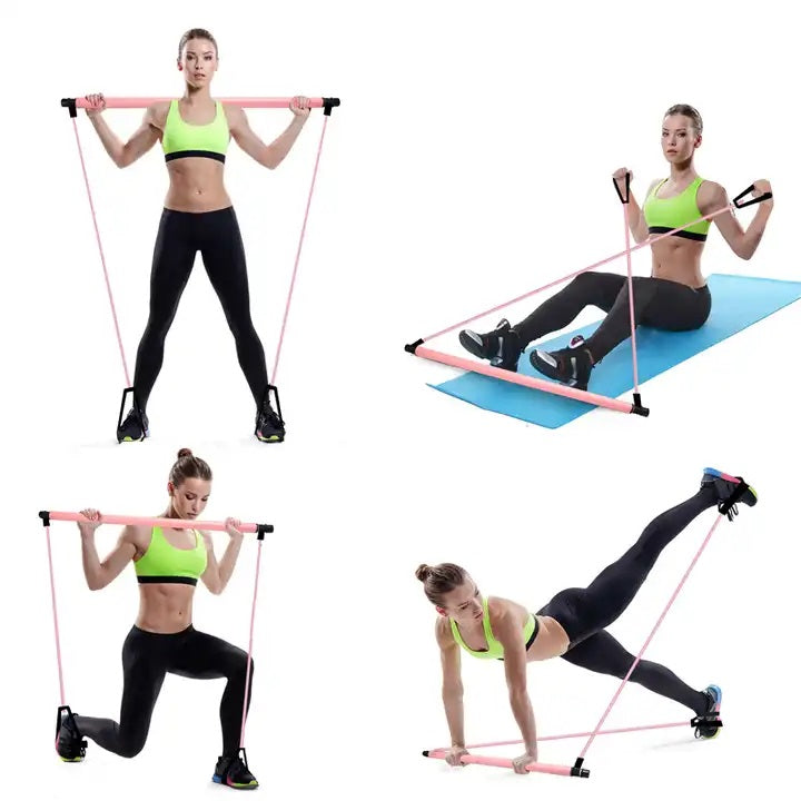 Full-Body Resistance Bands Set with Fitness Bar | TheFormX™