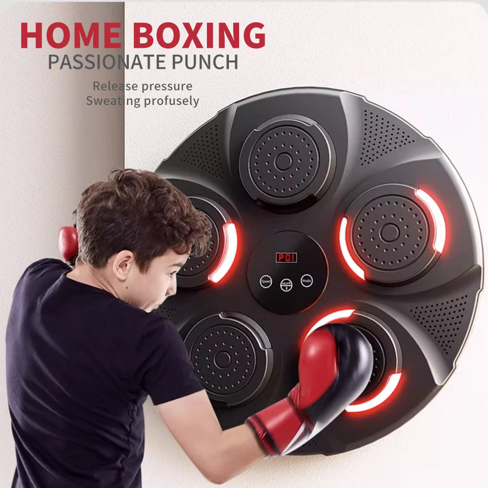TheFormX™ Interactive Music Boxing Trainer | Wall-Mounted Reflex & Fitness Machine with Gloves