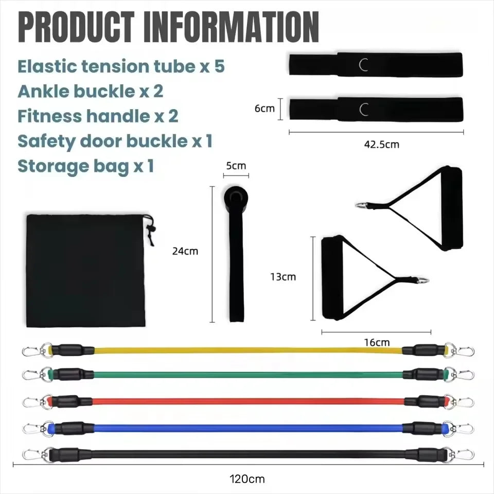 11-Piece 150 lbs Resistance Bands Set | TheFormX™