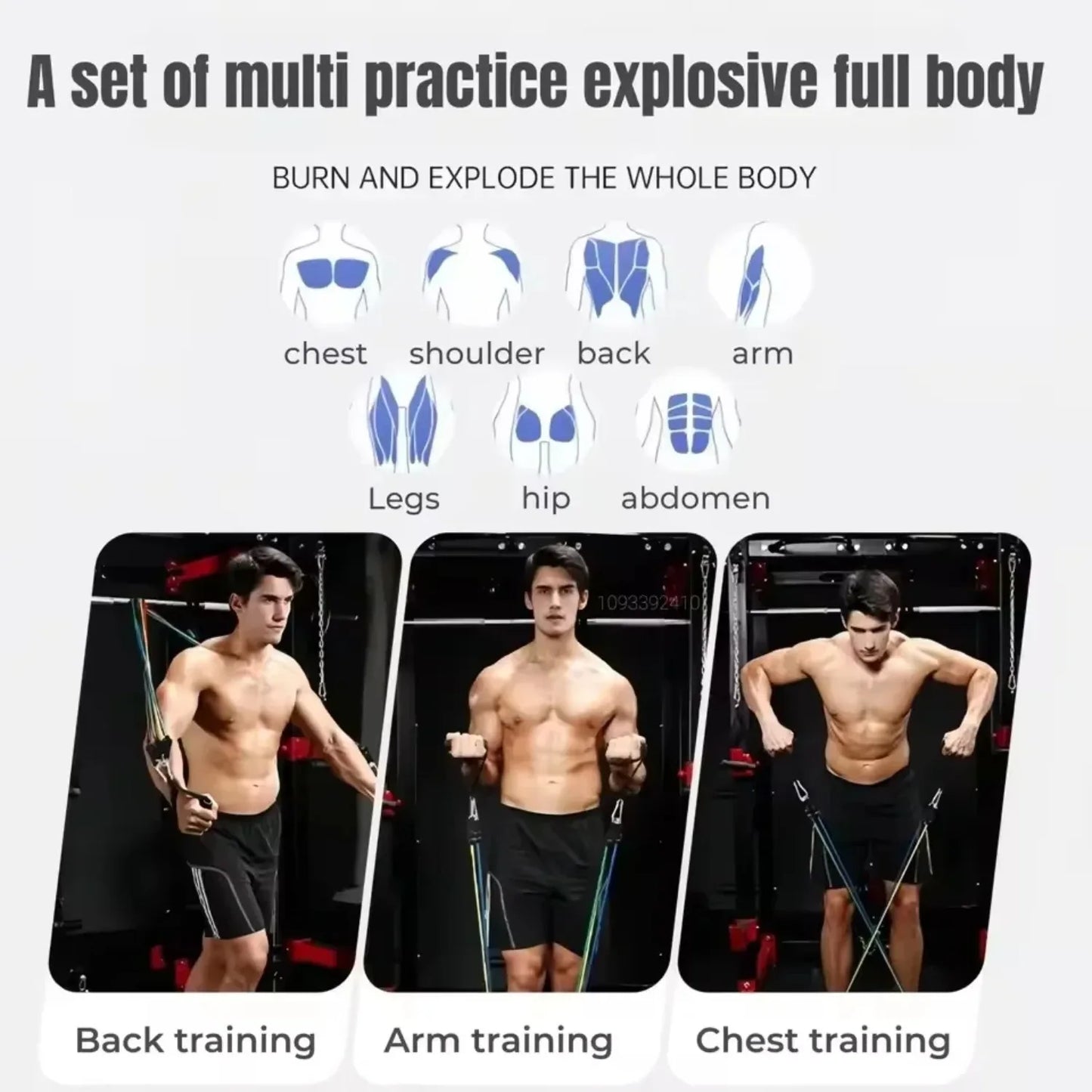 11-Piece 150 lbs Resistance Bands Set | TheFormX™