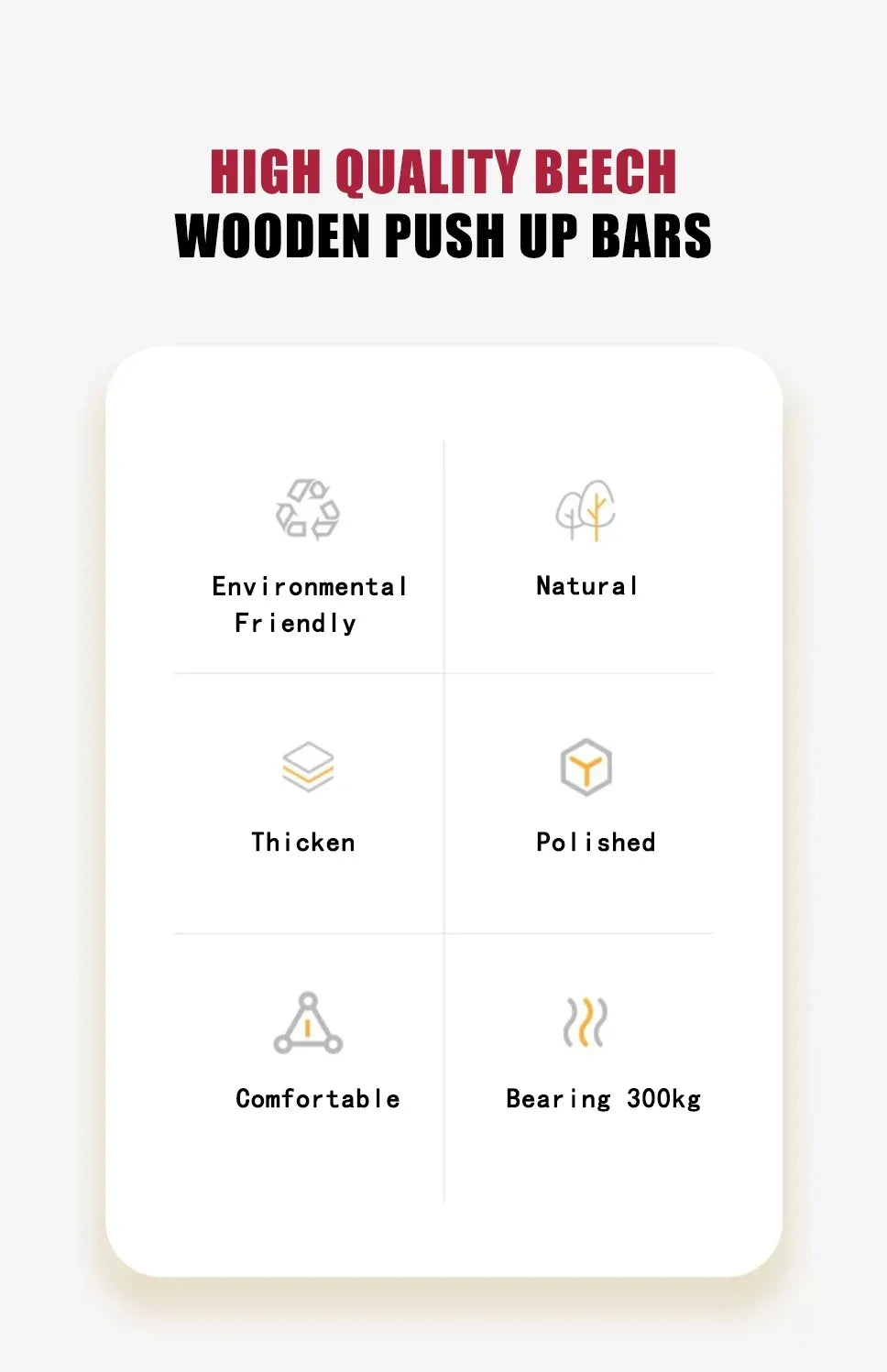 Wooden Push-Up Bars | 20–50cm | TheFormX™