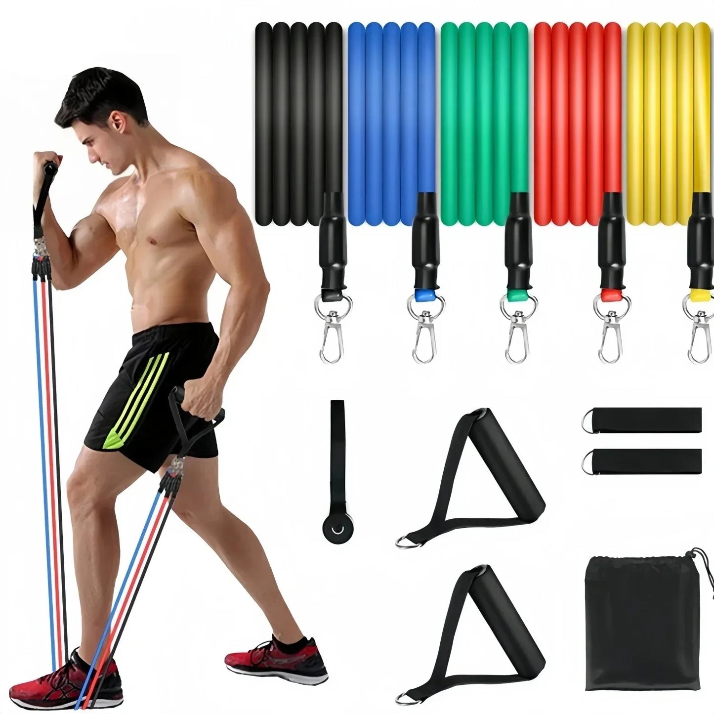 11-Piece 150 lbs Resistance Bands Set | TheFormX™