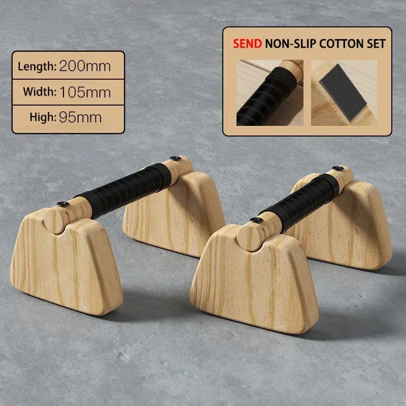 Wooden Push-Up Bars | 20–50cm | TheFormX™