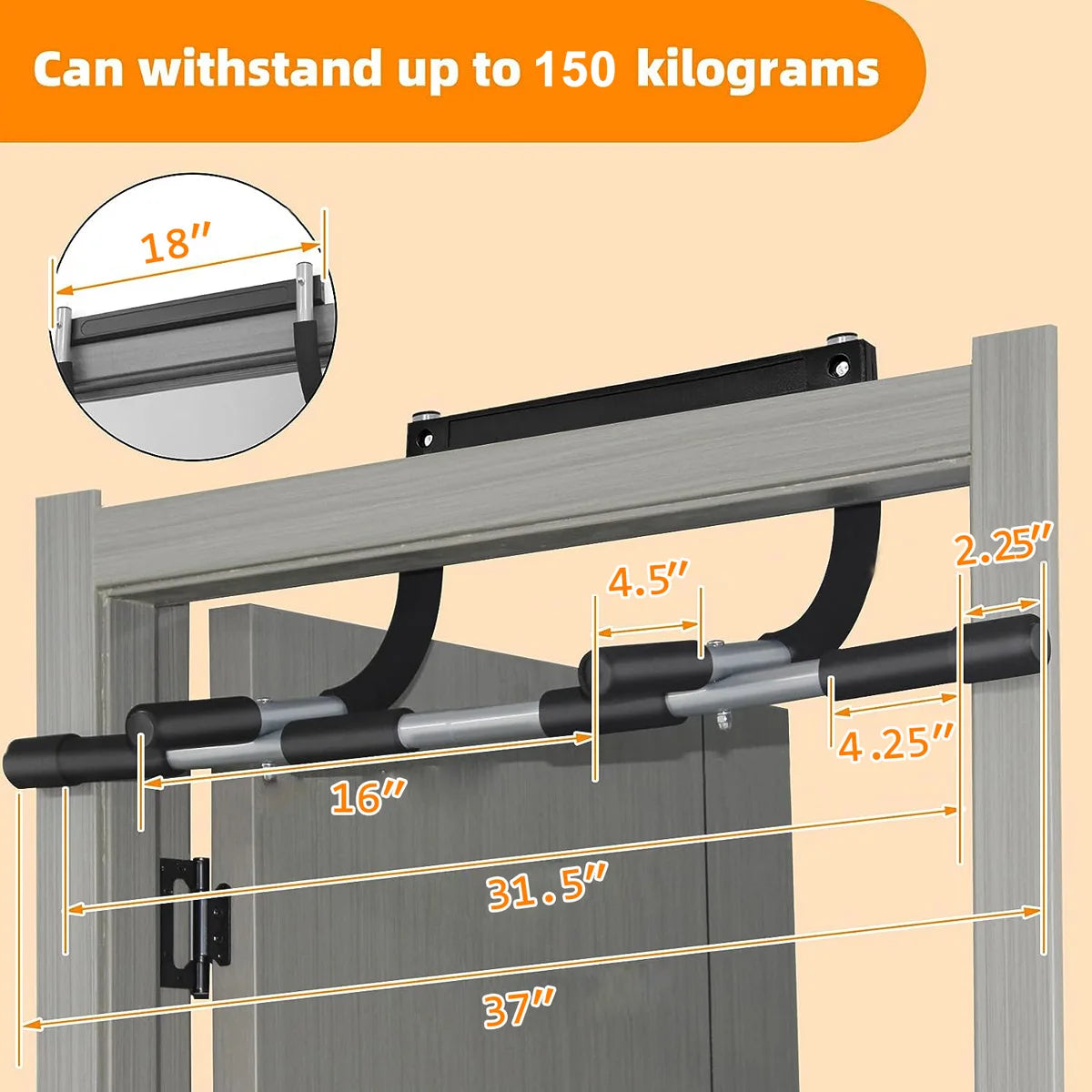 Heavy-Duty Wall-Mounted Pull-Up Bar | TheFormX™