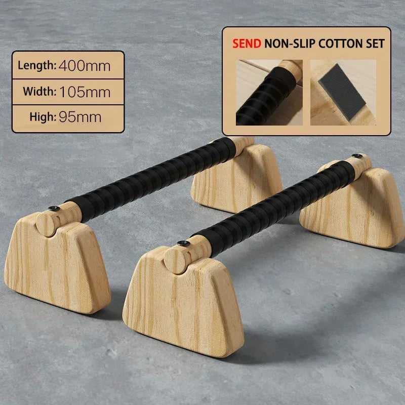 Wooden Push-Up Bars | 20–50cm | TheFormX™