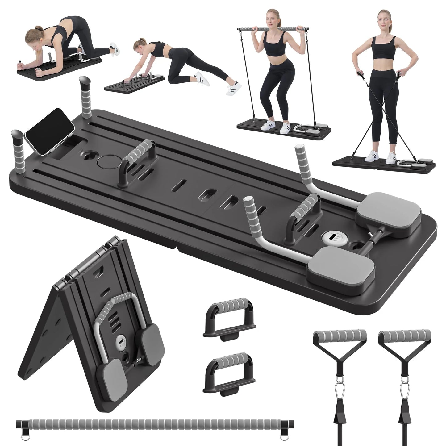 All-in-One Pilates Board with Resistance Bands | TheFormX™