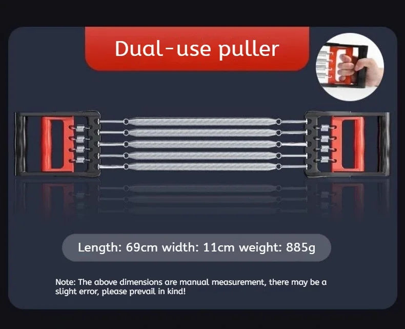 Heavy-Duty Adjustable Chest Expander – Dual & Triple Spring Resistance Bands | TheFormX™