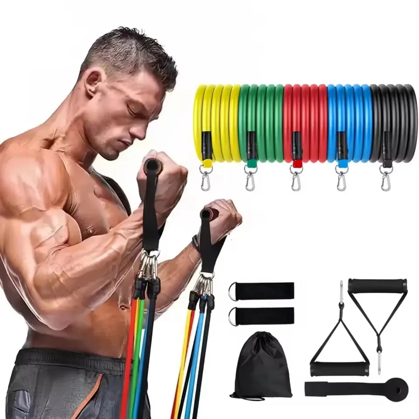 11-Piece 150 lbs Resistance Bands Set | TheFormX™