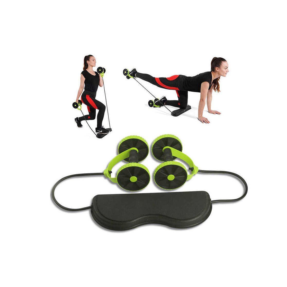 Ab Roller Core Trainer with Resistance Bands & Knee Pad | TheFormX™ - TheFormX