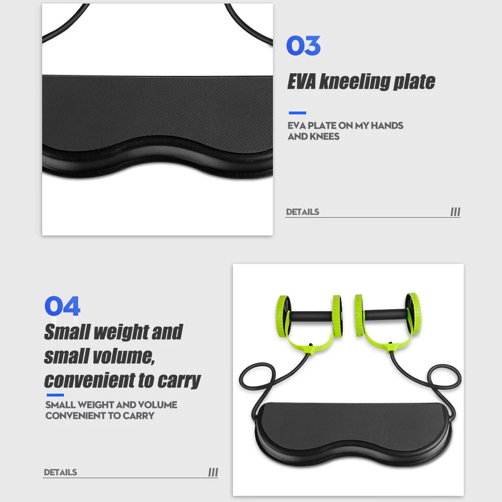 Ab Roller Core Trainer with Resistance Bands & Knee Pad | TheFormX™ - TheFormX