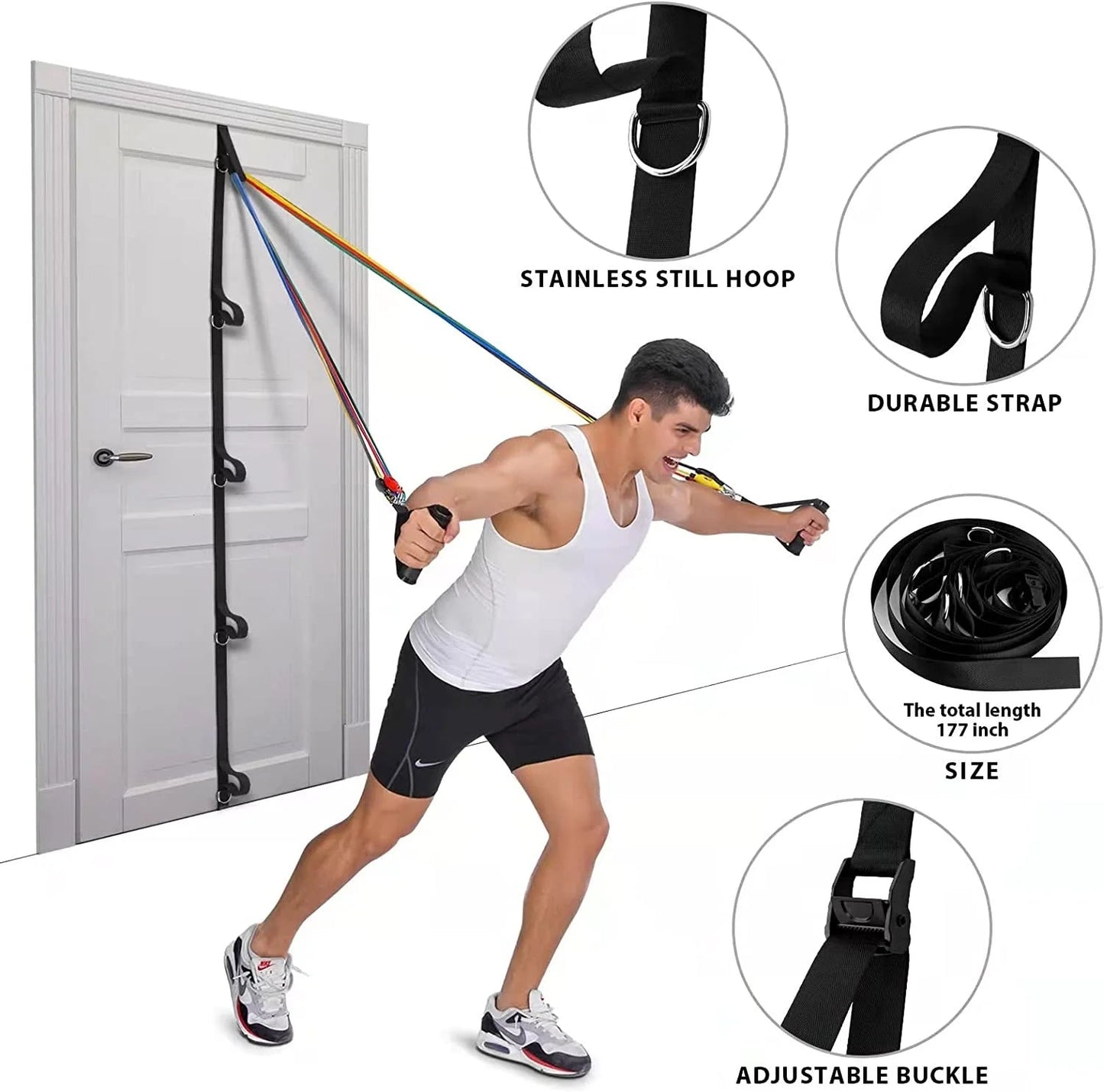 Adjustable Door Anchor Strap for Resistance Bands | TheFormX™ - TheFormX