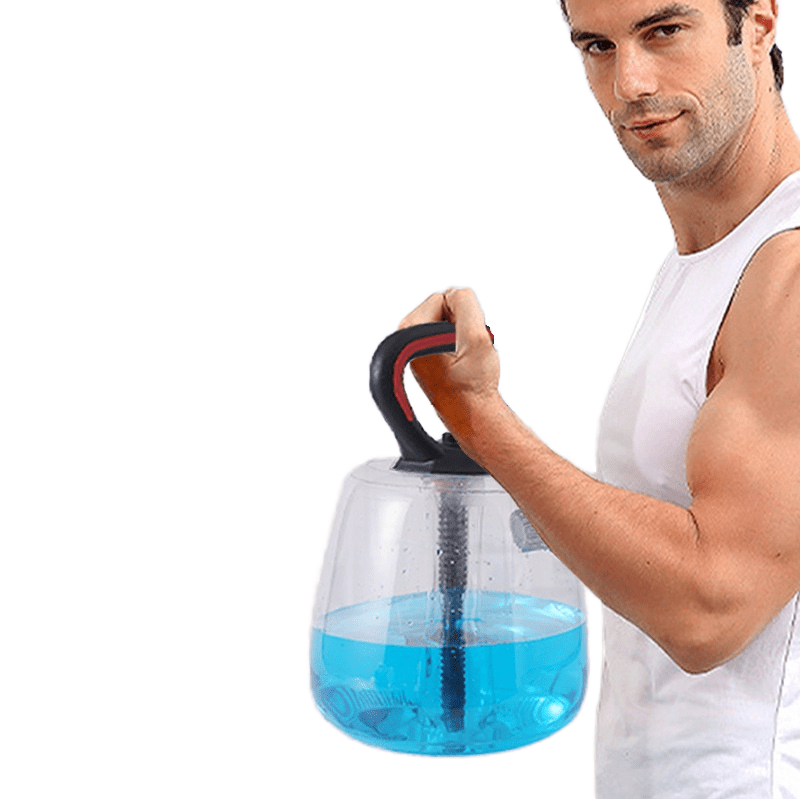 Adjustable Water - Filled Kettlebell Dumbbell – Up to 8KG – Transparent PVC | TheFormX™ - TheFormX