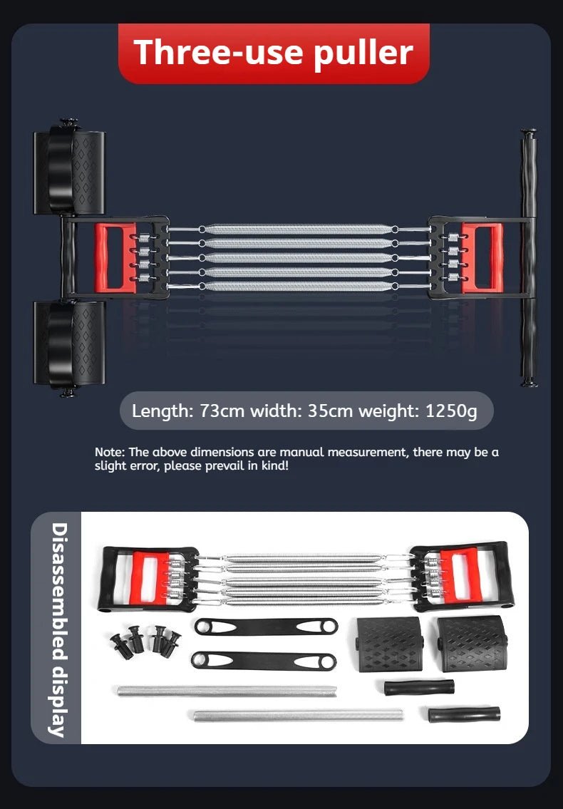 Heavy - Duty Adjustable Chest Expander – Dual & Triple Spring Resistance Bands | TheFormX™ - TheFormX