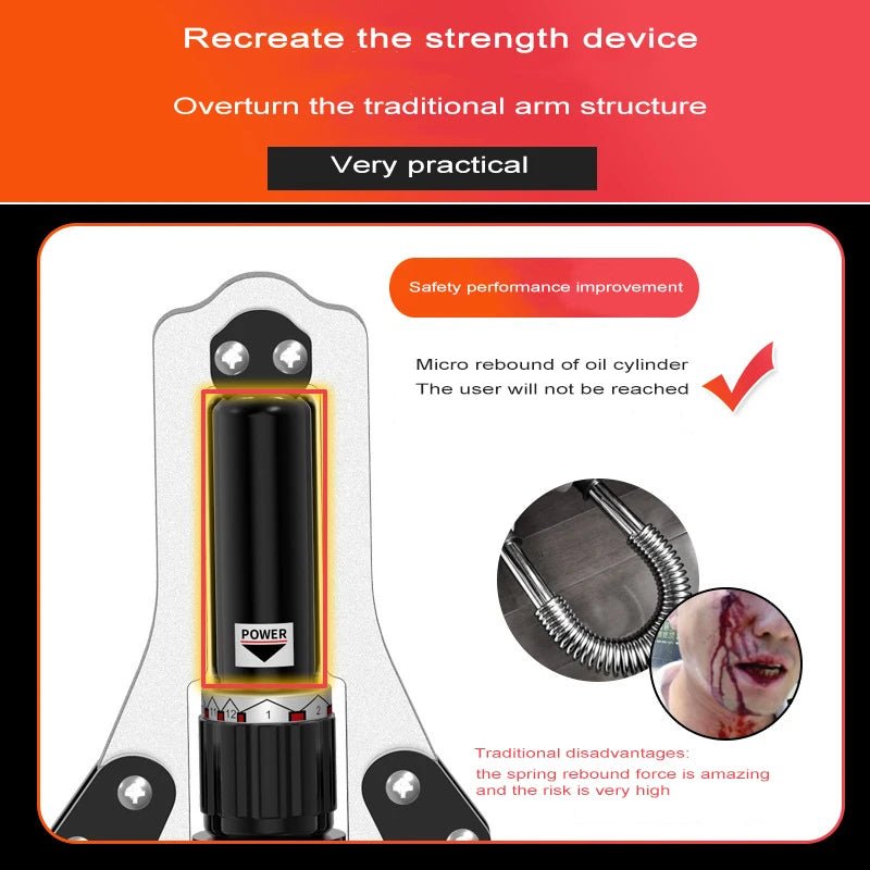 Hydraulic Adjustable Arm Strength Trainer – 30 - 150 kg Resistance | TheFormX™ - TheFormX