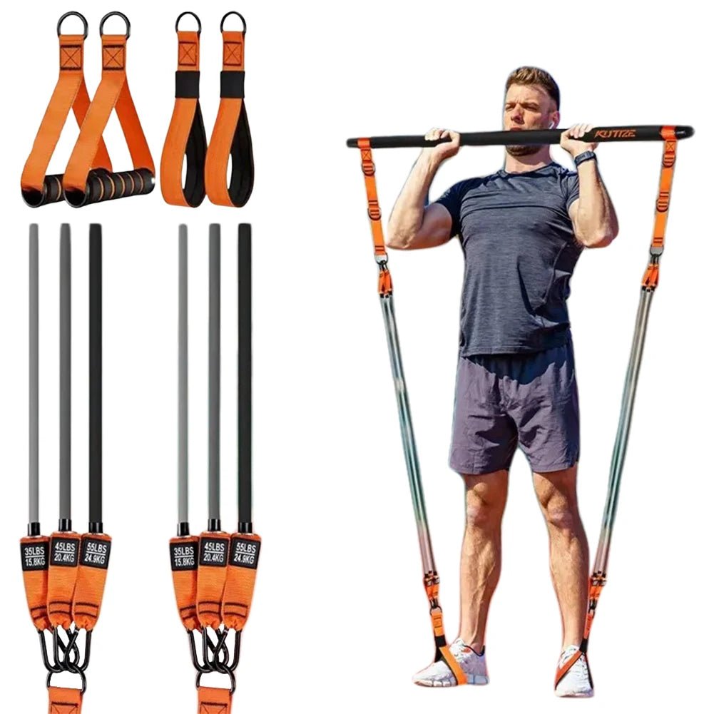 Multifunctional Pilates Bar Kit with Resistance Bands | TheFormX™ - TheFormX