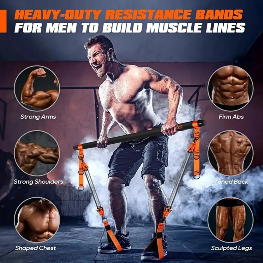 Multifunctional Pilates Bar Kit with Resistance Bands | TheFormX™ - TheFormX